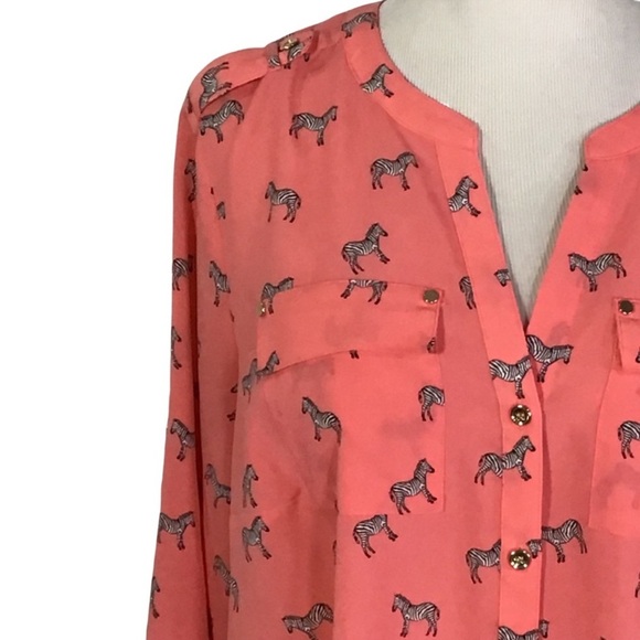 🧨Charter Club - Fun Zebra Print Blouse - 0X & XL - Picture 6 of 6